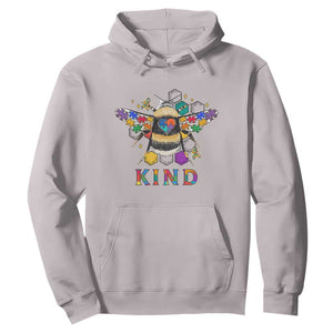 Bee Autism Awareness Hoodie Be Kind Bumblebee Spectrum Ribbon Puzzle Piece TS02 Ice Gray Printyourwear