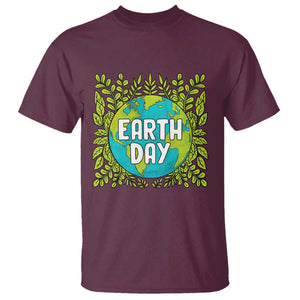 Earth Day T Shirt Celebrate Earth Day Go Green Go Planet Plant More Trees TS02 Maroon Printyourwear