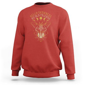 Moth Sweatshirt Hello Darkness My Old Friend Sound Of Silence Starry Luna Moth Actias Luna Mystic Alchemy Moth Spirit Animal Celestial Shirt for Women, Moth T-shirt, Spiritual Shirt, TS02 Red Printyourwear