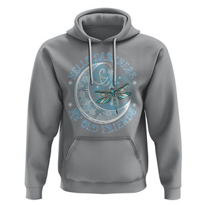Dragonfly Hoodie Hello Darkness My Old Friend Sound Of Silence Moon and Dragonfly Mandala Mystic Peaceful Meditation Shirt for Women, Dragonfly T-shirt, Dragonfly Gift, Insect Lover Shirt TS02 Sport Gray Printyourwear