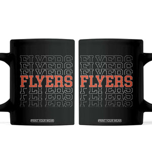 Retro Flyers Name Script Style Coffee Mug Vintage Distressed Graphic Sports Fan Pride TS02 Black Print Your Wear