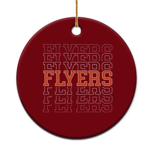 Retro Flyers Name Script Style Ceramic Ornament Vintage Distressed Graphic Sports Fan Pride TS02 1pc Red Print Your Wear
