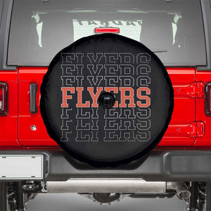 Retro Flyers Name Script Style Spare Tire Cover Vintage Distressed Graphic Sports Fan Pride TS02 Black Print Your Wear