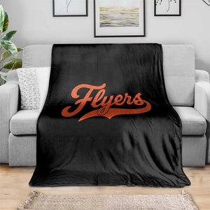 Vintage Flyers Name Script Style Throw Blanket Retro Distressed Tailgate Spirit Sports Fan TS02 Print Your Wear
