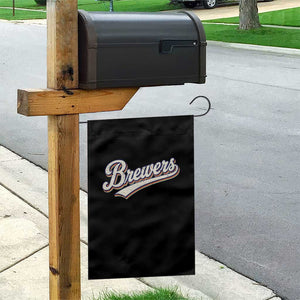 Vintage 70s Brewers Name Script Style Garden Flag Retro Distressed Tailgate Spirit Sports Fan TS02 Print Your Wear