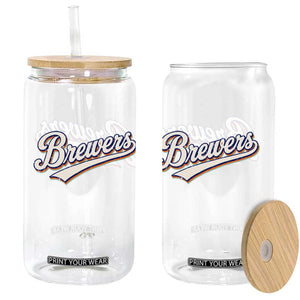 Vintage 70s Brewers Name Script Style Glass Can Retro Distressed Tailgate Spirit Sports Fan TS02 Print Your Wear
