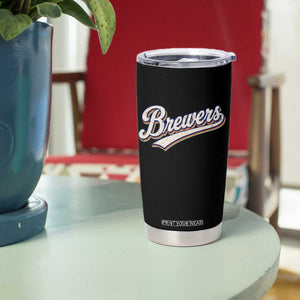 Vintage 70s Brewers Name Script Style Tumbler Cup Retro Distressed Tailgate Spirit Sports Fan TS02 Print Your Wear