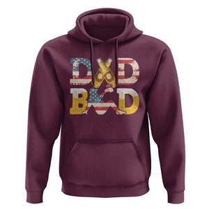 Funny Drinking Dad Hoodie Dad Bod Father Figure Beer Love American Flag TS02 Maroon Print Your Wear