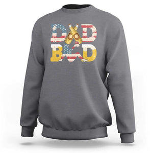 Funny Drinking Dad Sweatshirt Dad Bod Father Figure Beer Love American Flag TS02 Charcoal Print Your Wear