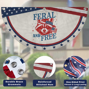 Funny Feral and Free Raccoon Patriotic Fan Flag Bandana Animal 4th of July US Flag TS02 Print Your Wear