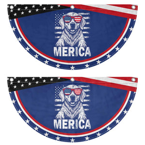 Merica Golden Retriever Patriotic Fan Flag Dog US Flag 4th Of July