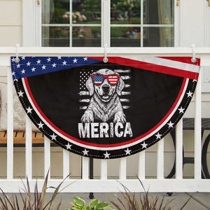 Merica Golden Retriever Patriotic Fan Flag Dog US Flag 4th Of July