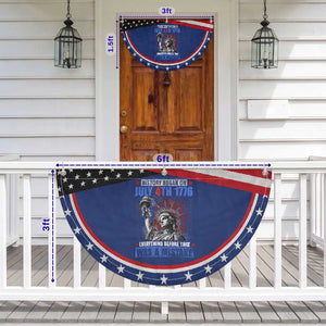History Began July 4th 1776 Patriotic Fan Flag Bold Statement Statue of Liberty