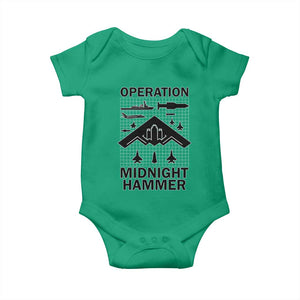 Operation Midnight Hammer Military Baby Onesie Tactical Warfare Jets Bombers TS02 Irish Green Print Your Wear
