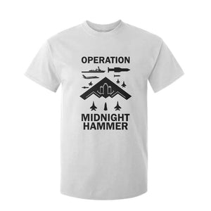 Operation Midnight Hammer Military T Shirt For Kid Tactical Warfare Jets Bombers TS02 White Print Your Wear