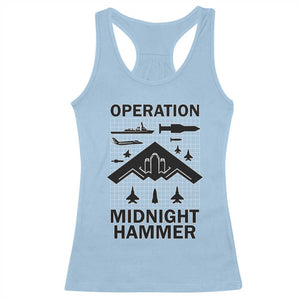 Operation Midnight Hammer Military Racerback Tank Top Tactical Warfare Jets Bombers TS02 Light Blue Print Your Wear