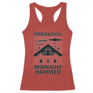 Operation Midnight Hammer Military Racerback Tank Top Tactical Warfare Jets Bombers TS02 Red Print Your Wear
