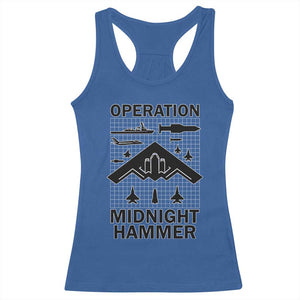 Operation Midnight Hammer Military Racerback Tank Top Tactical Warfare Jets Bombers TS02 Royal Blue Print Your Wear