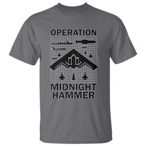 Operation Midnight Hammer Military T Shirt Tactical Warfare Jets Bombers TS02 Charcoal Print Your Wear