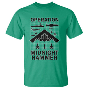 Operation Midnight Hammer Military T Shirt Tactical Warfare Jets Bombers TS02 Irish Green Print Your Wear