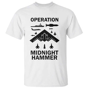 Operation Midnight Hammer Military T Shirt Tactical Warfare Jets Bombers TS02 White Print Your Wear