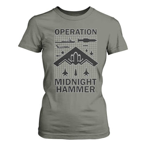 Operation Midnight Hammer Military T Shirt For Women Tactical Warfare Jets Bombers TS02 Military Green Print Your Wear