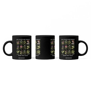 Vintage Botanical Poison Chart Graphic Coffee Mug All Plants Are Edible Some Only Once