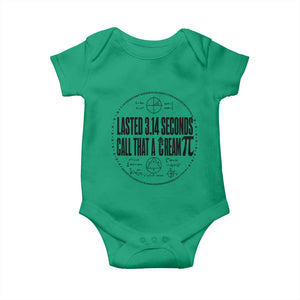 Lasted 3 14 Seconds Call That A Cream Pi Baby Onesie Funny Math Joke Adult Humor Pi Day Gift