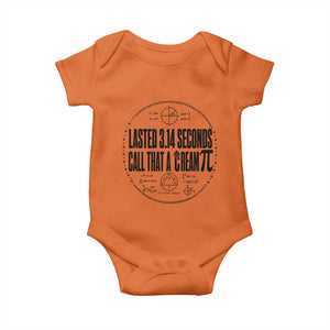 Lasted 3 14 Seconds Call That A Cream Pi Baby Onesie Funny Math Joke Adult Humor Pi Day Gift