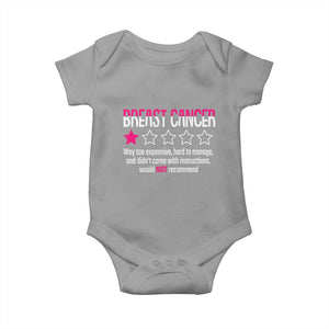 Funny Breast Cancer One Star Review Baby Onesie Would Not Recommend Breast Cancer Warrior