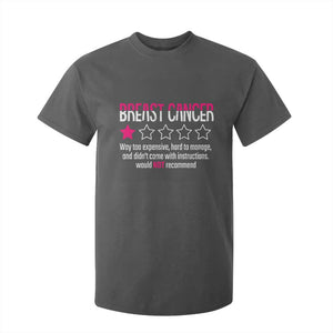 Funny Breast Cancer One Star Review T Shirt For Kid Would Not Recommend Breast Cancer Warrior