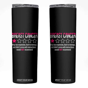 Funny Breast Cancer One Star Review Skinny Tumbler Would Not Recommend Breast Cancer Warrior