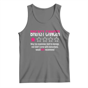 Funny Breast Cancer One Star Review Tank Top Would Not Recommend Breast Cancer Warrior
