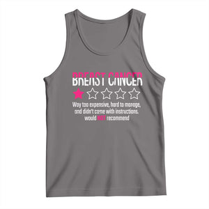 Funny Breast Cancer One Star Review Tank Top Would Not Recommend Breast Cancer Warrior