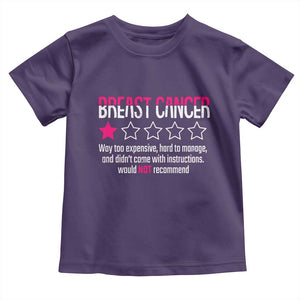 Funny Breast Cancer One Star Review Toddler T Shirt Would Not Recommend Breast Cancer Warrior