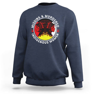 Indigenous Women Sweatshirt MMIW Awareness Missing & Murdered TS02 Navy Printyourwear