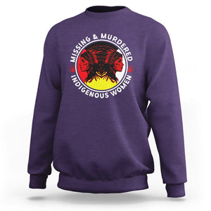 Indigenous Women Sweatshirt MMIW Awareness Missing & Murdered TS02 Purple Printyourwear