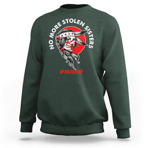 Indigenous Women MMIW Awareness Sweatshirt No More Stolen Sisters TS02 Dark Forest Green Printyourwear
