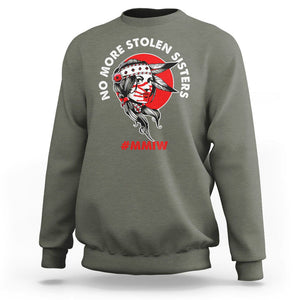 Indigenous Women MMIW Awareness Sweatshirt No More Stolen Sisters TS02 Military Green Printyourwear