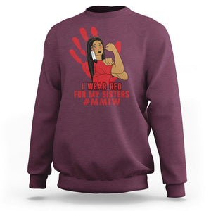 Native American Indigenous MMIW Awareness Sweatshirt I Wear Red For My Sisters TS02 Maroon Printyourwear