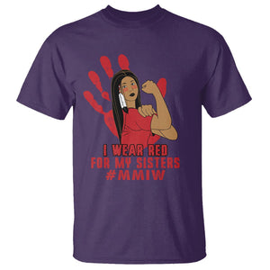 Native American Indigenous MMIW Awareness T Shirt I Wear Red For My Sisters TS02 Purple Printyourwear