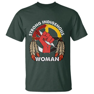 Native American T Shirt Strong Indigenous Woman American Indians Native Pride TS02 Dark Forest Green Printyourwear