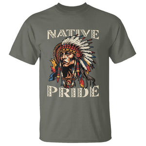 Native American T Shirt Native Pride Indigenous American Indians TS02 Military Green Printyourwear