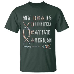 Native American T Shirt My DNA Is Definitely Indians Native Pride TS02 Dark Forest Green Printyourwear