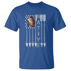 Native American T Shirt Indigenous American Indian Feather Headdress TS02 Royal Blue Printyourwear