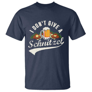 Funny Oktoberfest Drinking T Shirt I Don't Give a Schnitzel German Beer Festival TS02 Navy Print Your Wear
