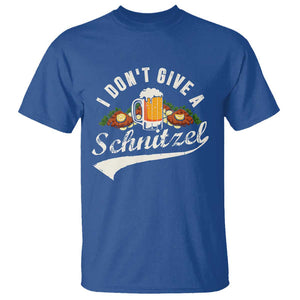 Funny Oktoberfest Drinking T Shirt I Don't Give a Schnitzel German Beer Festival TS02 Royal Blue Print Your Wear