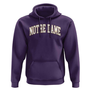 Classic Notre Dame Indiana Hoodie Retro Vintage Varsity Throwback Design TS02 Purple Print Your Wear