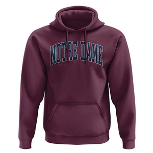 Classic Notre Dame Indiana Hoodie Vintage Retro Throwback Design TS02 Maroon Print Your Wear