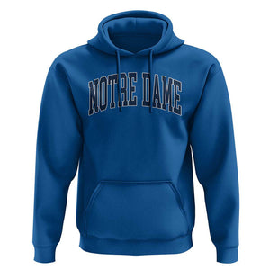 Classic Notre Dame Indiana Hoodie Vintage Retro Throwback Design TS02 Royal Blue Print Your Wear